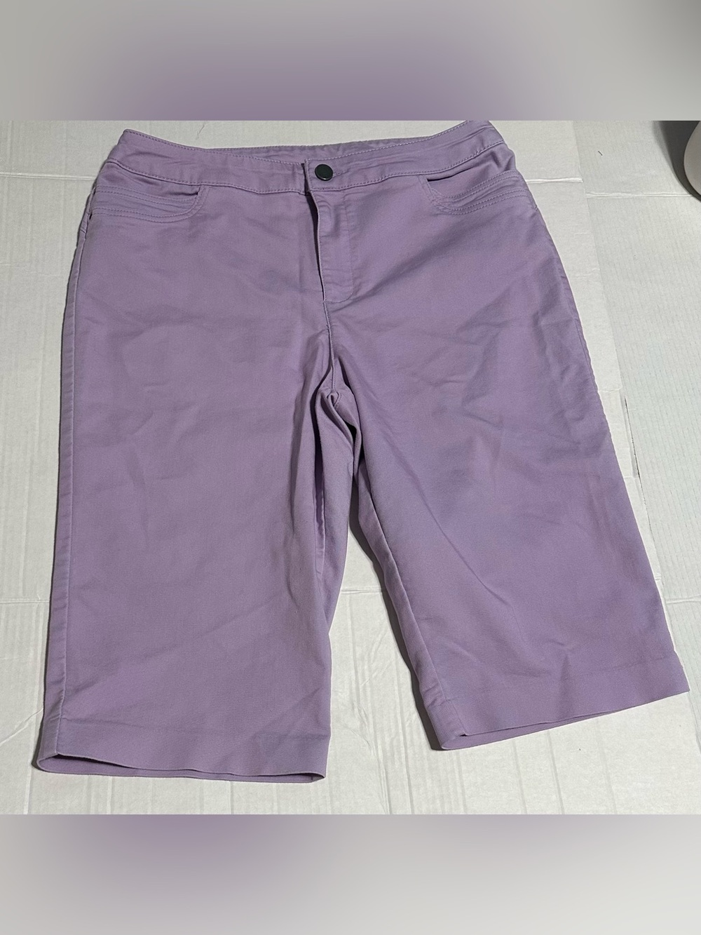 Christopher & Banks Lavender Stretch Flat Front Shorts